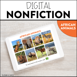 Distance Learning Nonfiction Comprehension Passages: African Animals