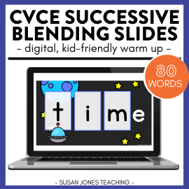 Successive Blending Slides CVCE (silent e): Digital Phonics Activity