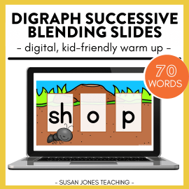 Digraphs Successive Blending Slides: Digital Phonics Activity