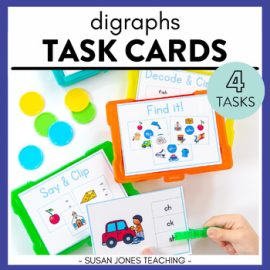 Digraphs Task Cards - Phonics Centers