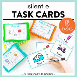 Silent E Task Cards - Phonics Centers