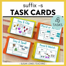 Suffix -s Task Cards - Phonics Centers