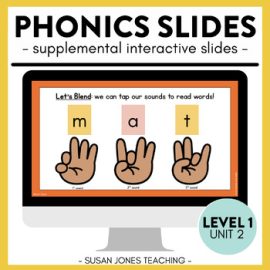 FUN Phonics Slides: Level 1, Unit 2 - CVC Words, First Grade