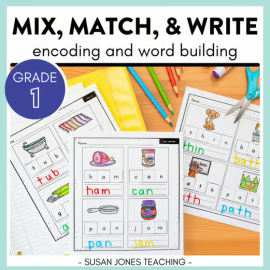 Mix, Match, Write: Encoding and Word Building Phonics Worksheets
