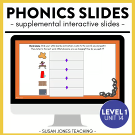 FUN Phonics Slides: Level 1, Unit 14 - Review of all Skills, 1st Grade