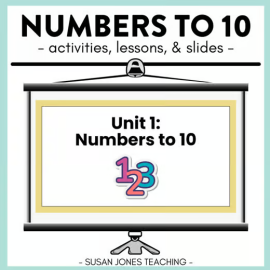 Numbers 1-10 : Lessons, Activities & Slides for 1st Grade and Kindergarten
