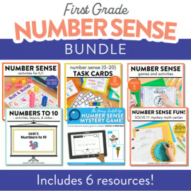 Number Sense Activities, Slides, Task Cards, & Games Bundle!